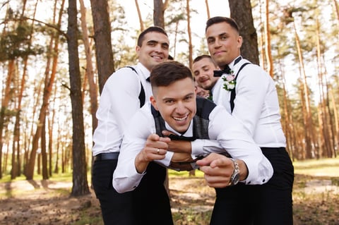 Flash groomsmen fun