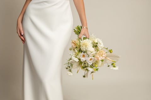 Bride with bouquet
