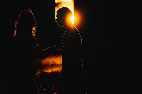 Film dancers silhouette