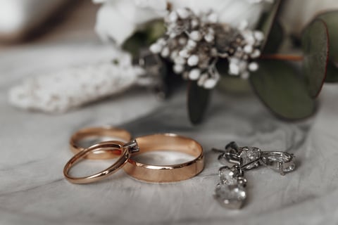Rings and earrings