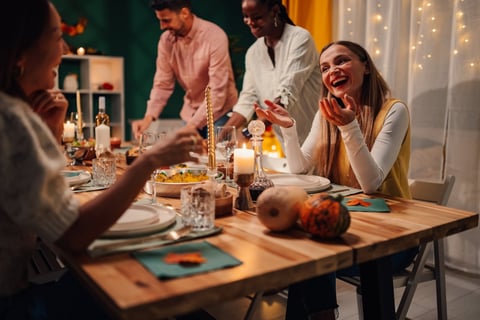 Friends celebrating