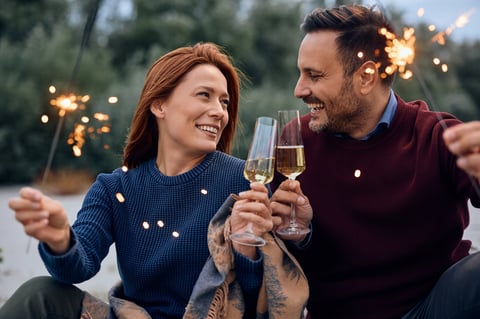 Film sparkler toast