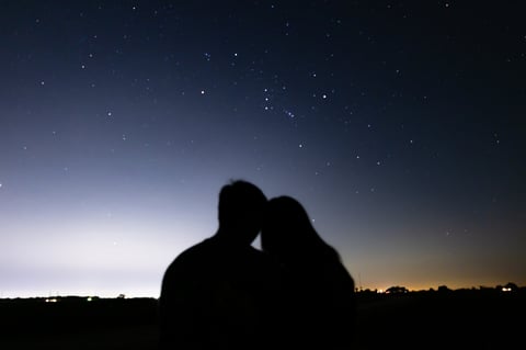 Stargazing couple