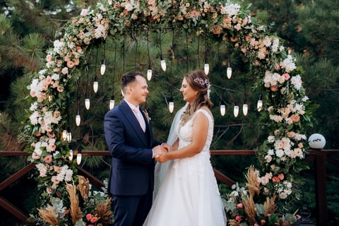 Outdoor wedding ceremony