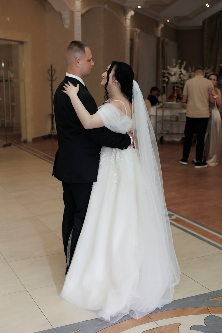 Couple sharing a first dance
